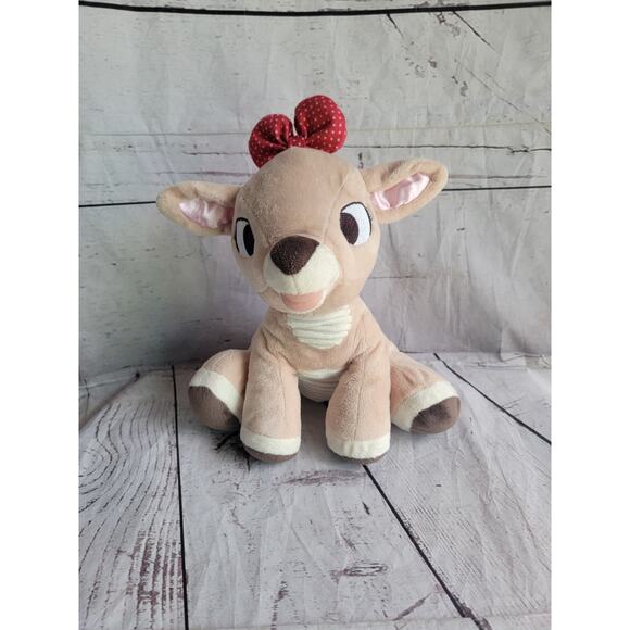 Rudolph the red nose reindeer soft clarice plush stuffed animal Rattle READ - Picture 1 of 7